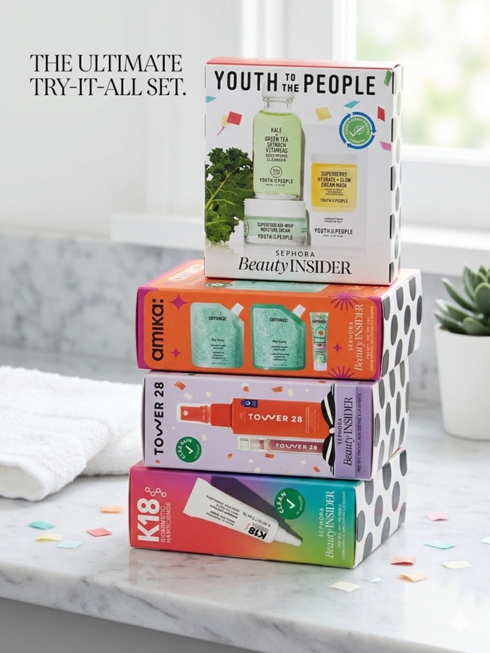 Youth To The People & Beauty Insider Skincare Set - Colorful Box Stack